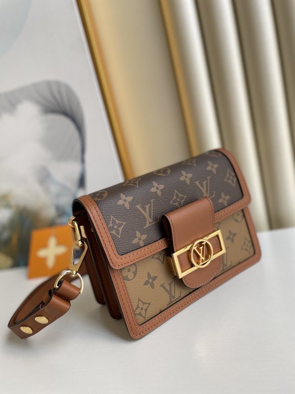 Louis Vuitton Mini Dauphine Monogram And Monogram Reverse Canvas By Nicolas Ghesquière For Spring-Summer, For Women Women’s Handbags, Shoulder Bags 20cm LV M45959