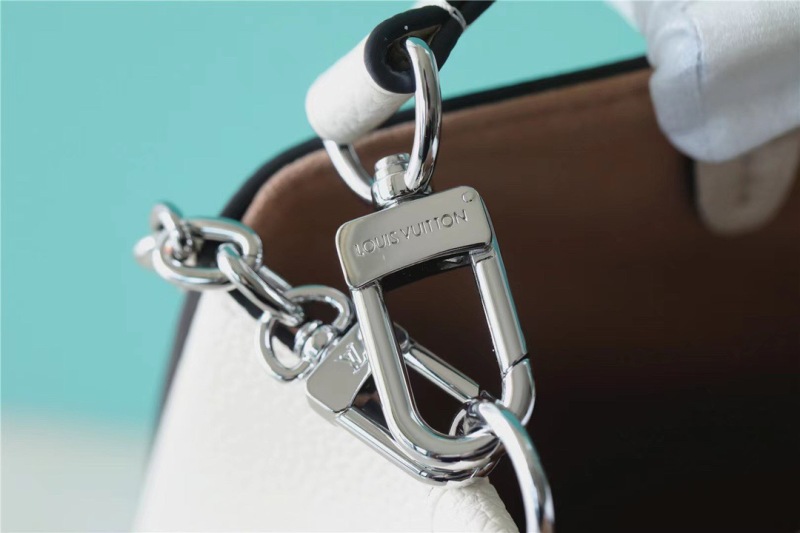 Louis Vuitton Marelle Tote MM Epi White For Women, Women’s Handbags, Shoulder And Crossbody Bags 11.8in/30cm LV