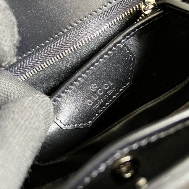 Gucci Bamboo 1947 Small Top Handle Bag Black  For Women 8.3in/21cm GG 675797 10ODP 1060