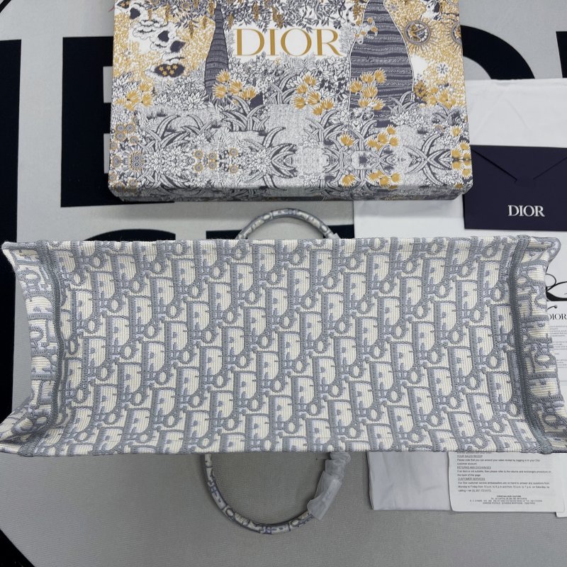 Christian Dior Large Dior Book Tote Gray, For Women, Women’s Handbags 16.5in/42cm CD M1286ZRIW_M932