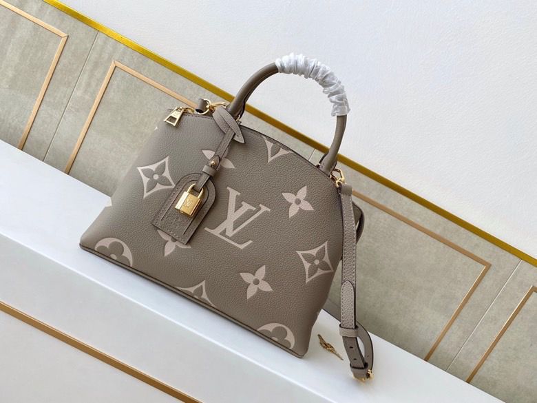 Louis Vuitton Petit Palais Monogram Flowers Tourterelle/Creme For Women, Women’s Handbags, Shoulder And Crossbody Bags 11.4in/29cm LV M58914