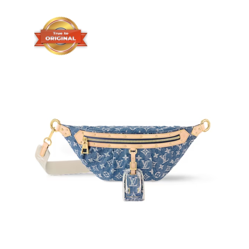 [True-to-ORIGINAL] Louis Vuitton High Rise Blue Denim Bag For Women 15 Inches / 38 Cm M46837