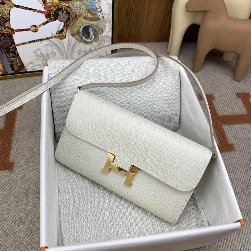 Hermes Constance Long Togo Wallet White, Gold Toned Hardware Bag For Women, Women’s Handbags, Shoulder Bags 8.1in/21cm