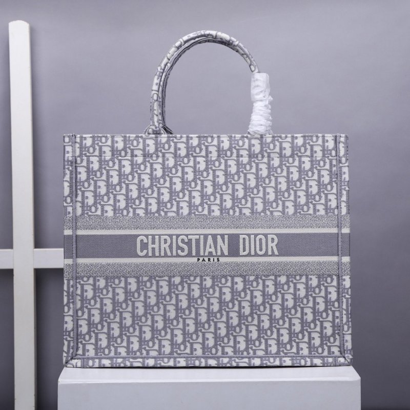 Christian Dior Large Dior Book Tote Gray, For Women, Women’s Handbags 16.5in/42cm CD M1286ZRIW_M932