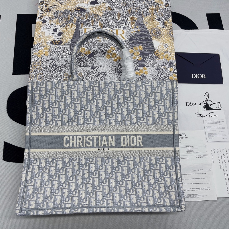 Christian Dior Large Dior Book Tote Gray, For Women, Women’s Handbags 16.5in/42cm CD M1286ZRIW_M932