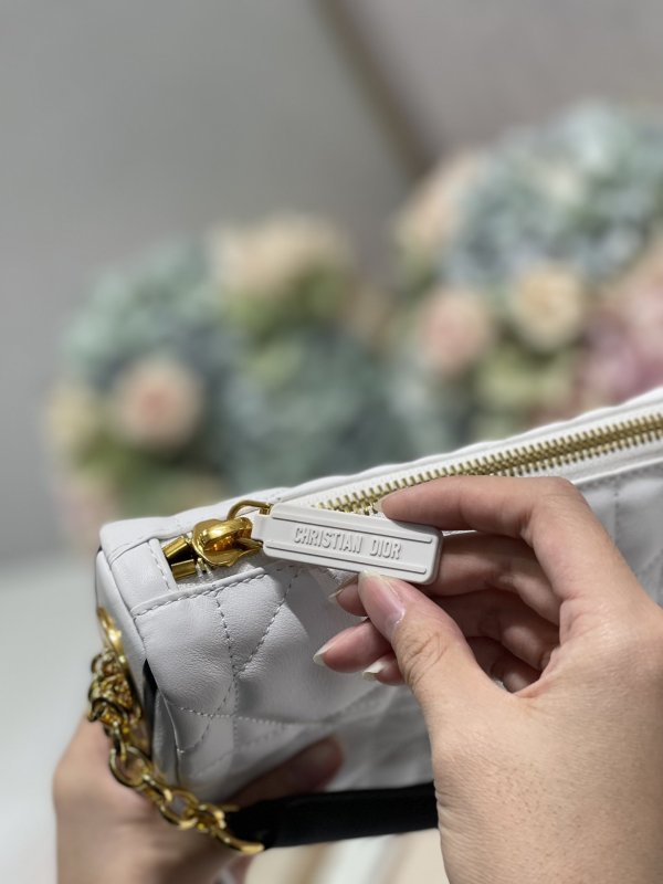 Christian Dior Small Dior Vibe Hobo Bag White Cannage, White, For Women Women’s Handbags, Crossbody Bags, 20cm CD M7200ONOA_M879