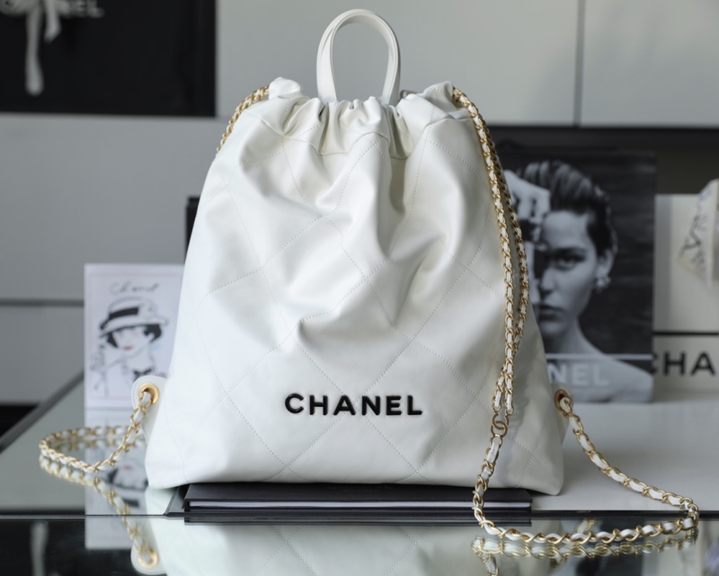 Chanel Large CHANEL 22 Backpack White For Women, Women’s Bags 19.9in/51cm AS3313 B08037 10601