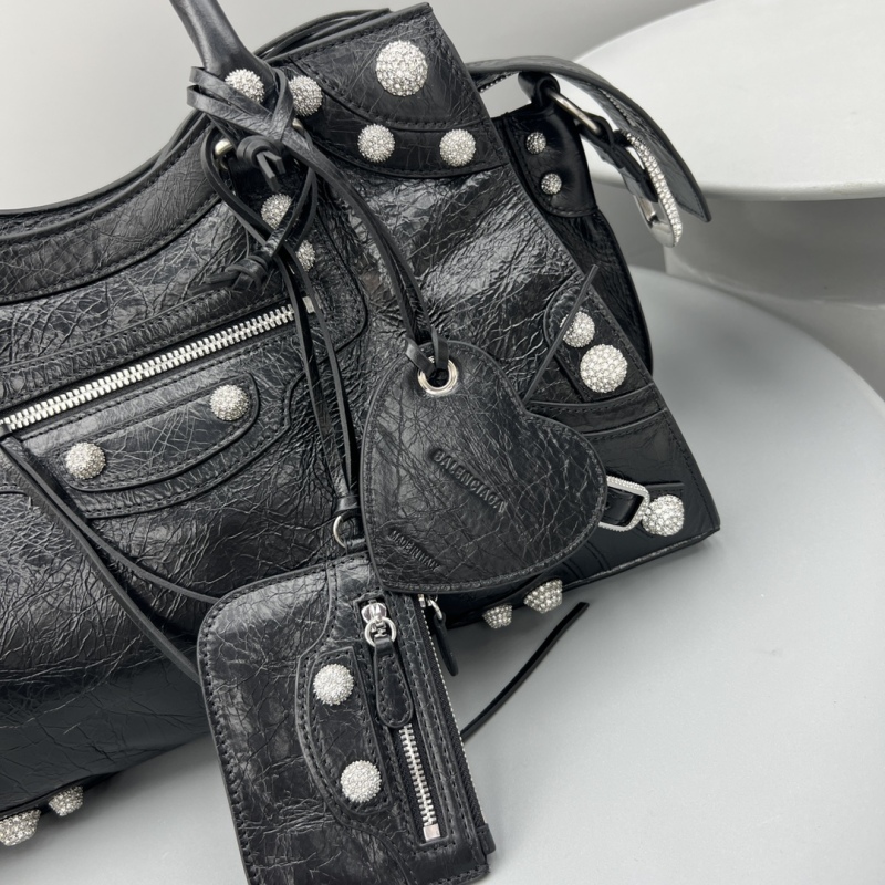 Balenciaga Neo Cagole City Handbag Black For Women‎ 15.3in/38.9cm