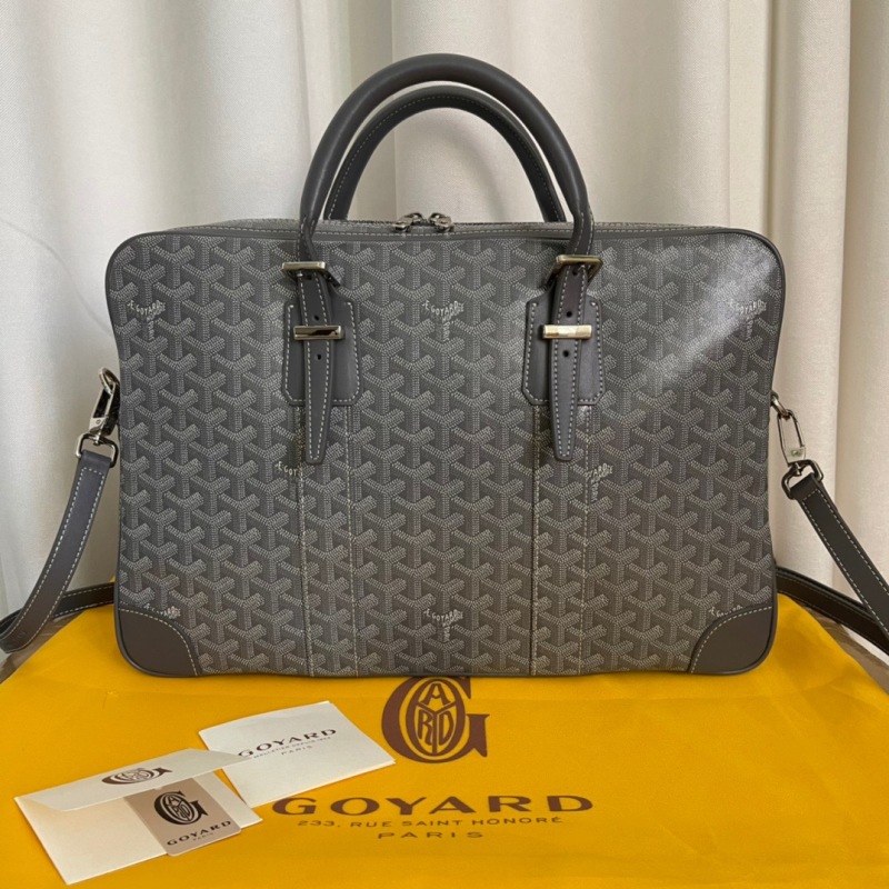 Goyard Ambassade MM Document Case Green/Grey/Black For Women‎ 16.1in/41cm AMBASSMMLTY01CL03P