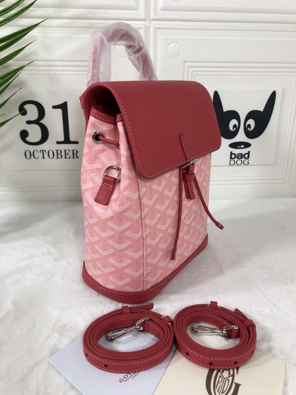 Goyard Alpin Mini Backpack Brown/Pink For Women‎ 9.1in/23cm ALPIN2MINTY33CL33P