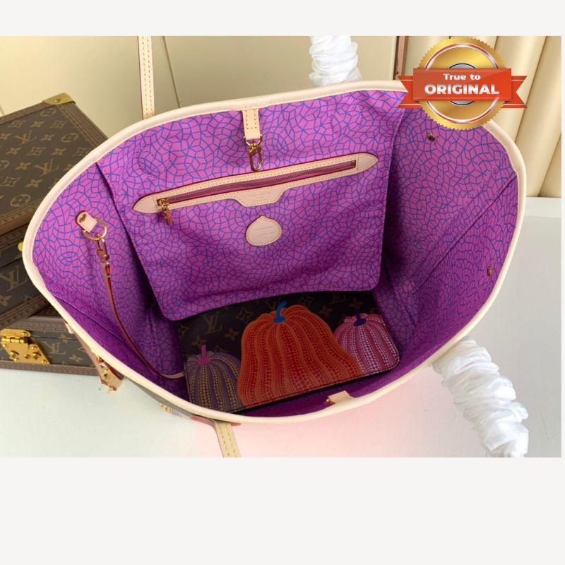 [True-to-ORIGINAL] Louis Vuitton LV x YK Neverfull MM Bag Brown For Women 12.2in/31cm M46468