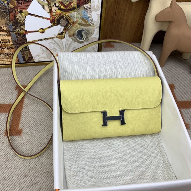 Hermes Constance Long Togo Wallet Yellow, Silver Toned Hardware Bag For Women, Women’s Handbags, Shoulder Bags 8.1in/21cm