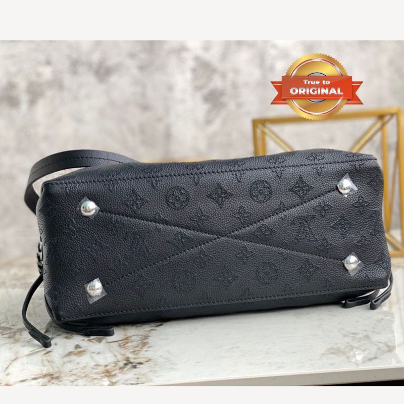 [True-to-ORIGINAL] Louis Vuitton Bella Tote Mahina Black For Women 12.6in/32cm LV M59200