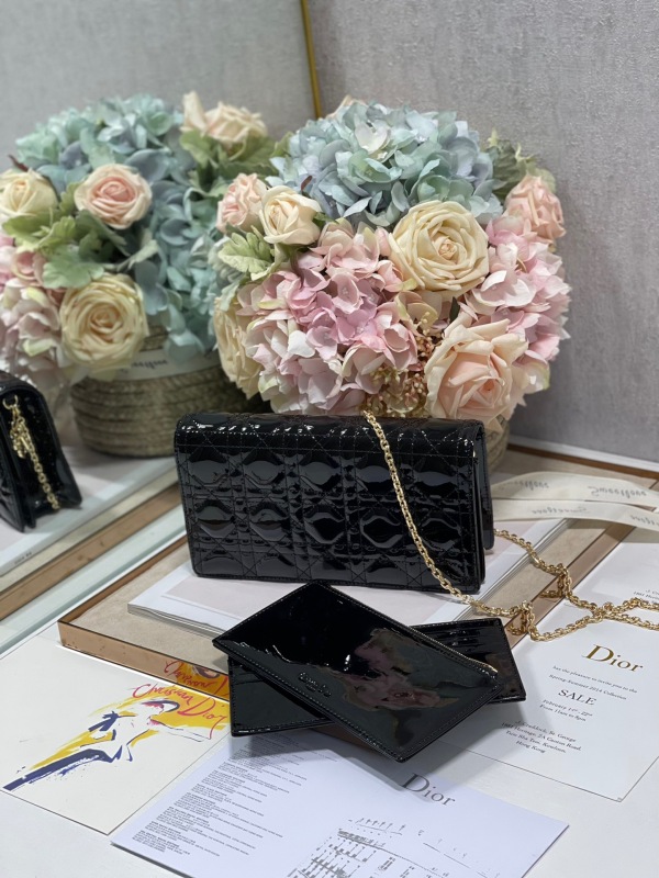 Christian Dior Lady Dior Pouch Black, For Women, Women’s Handbags 8.5in/21.5cm CD S0204OVRB_M900