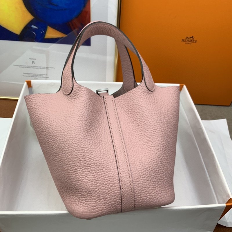 Hermes Picotin Lock 18 Bag Light Pink With Silver-Toned Hardware For Women, Women’s Handbags 7.1in/18cm