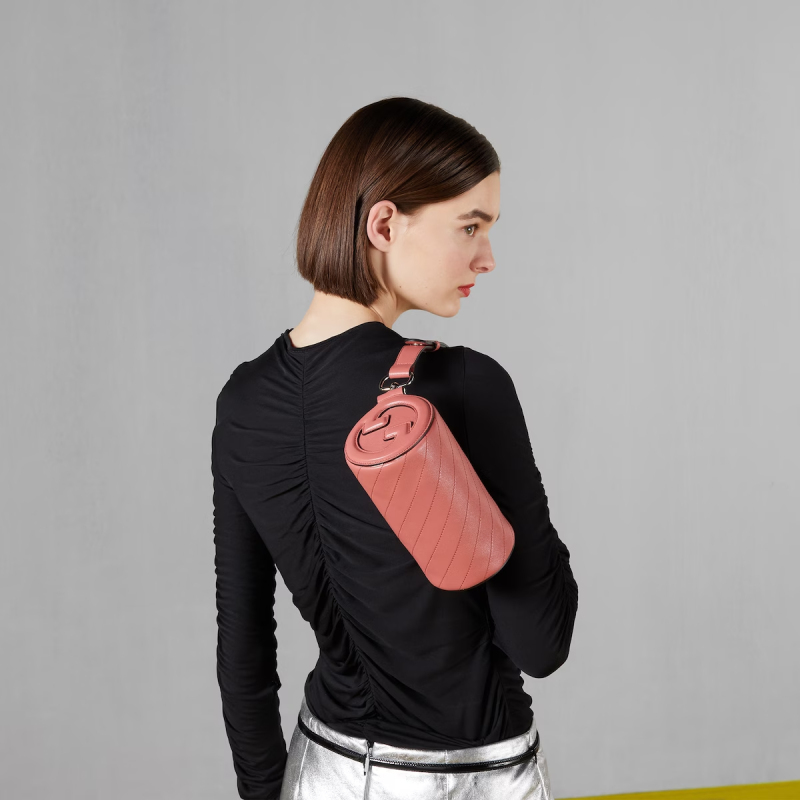 Gucci Blondie Mini Shoulder Pink Bag For Women 760170 AACPY 6701- 7.3 Inches/ 18.5 Cm