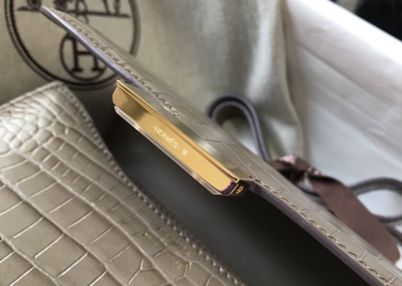 Hermes Mini Constance Bag Grey For Women Gold Color Hardware 7.1in/18cm