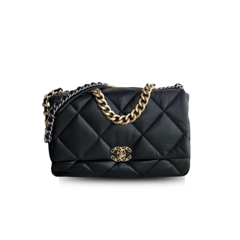 Chanel 19 Maxi Handbag Black For Women, Women’s Bags, Shoulder And Crossbody Bags 14in/36cm AS1162 B04852 94305