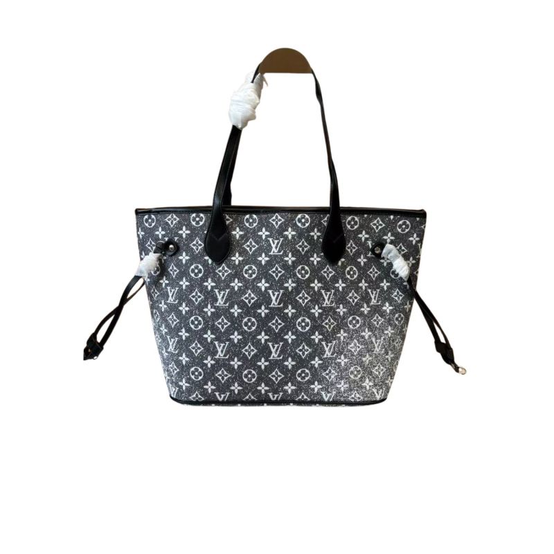Louis Vuitton Neverfull MM Monogram Jacquard Denim Totes Bag Grey For Women 12.2in/31cm M21465