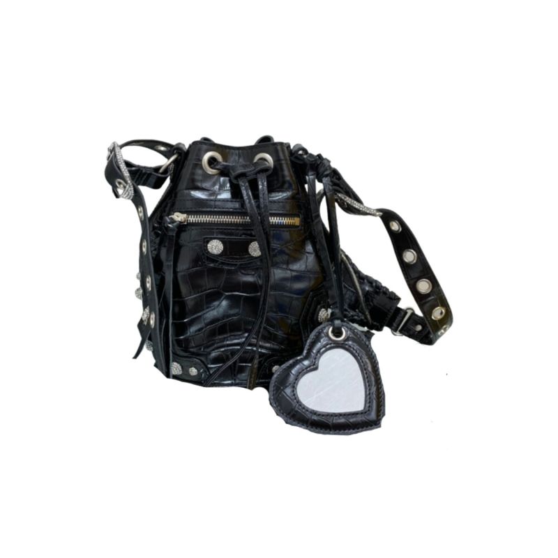 Balenciaga Le Cagole XS Bucket Bag Black For Women‎ 7.8in/19.8cm