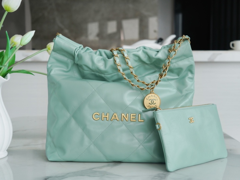 Chanel 22 Small Handbag Jade Green For Women 37cm / 14.43in AS3260