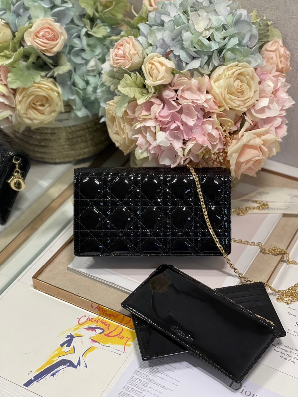 Christian Dior Lady Dior Pouch Black, For Women, Women’s Handbags 8.5in/21.5cm CD S0204OVRB_M900