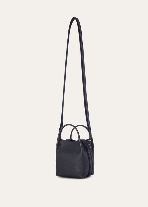 [True-to-ORIGINAL]Loro Piana Micro Bale Bag Navy Blue For Women 5.2 in/ 13 cm FAN4647 W000