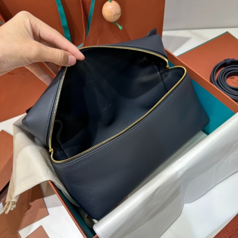 [True-to-ORIGINAL]Loro Piana Extra Pocket L27 Bag Navy Blue For Women 10.6in/27cm FAN4043 W000