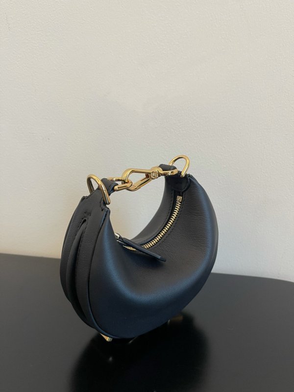 Fendi Nano Fendigraphy Black For Women, Women’s HandBags 6.7in/17cm FF 8BR798A5DYF1HEJ