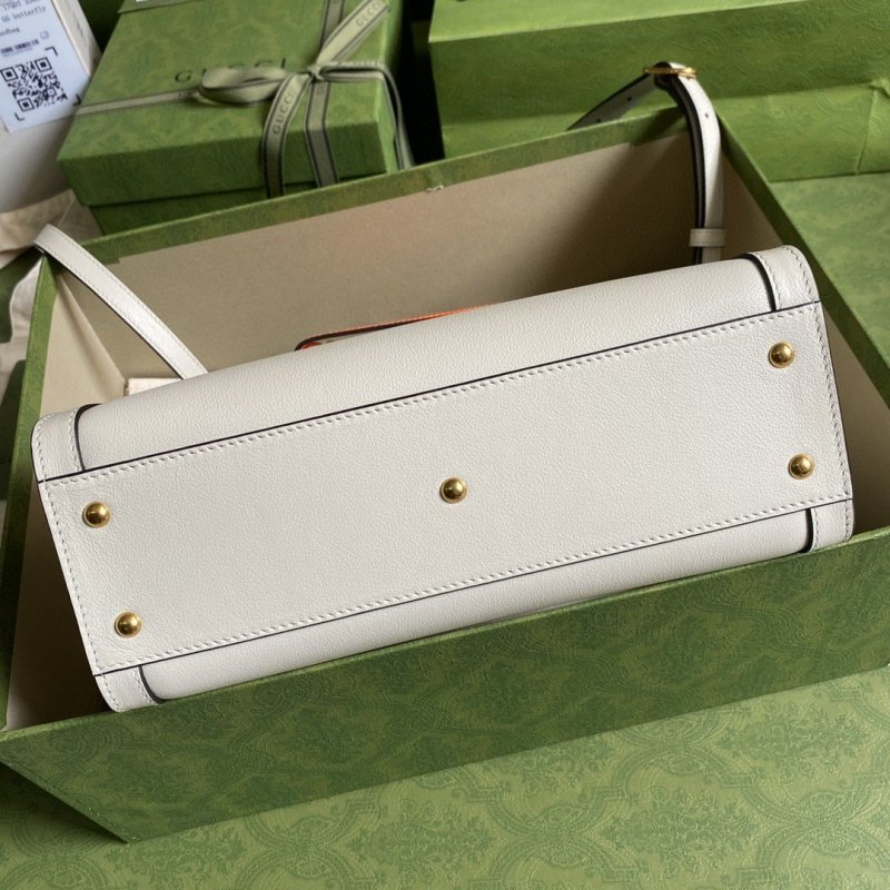 Gucci Diana Small Tote Bag White For Women 11in/27cm GG 702721 U3ZDT 9196