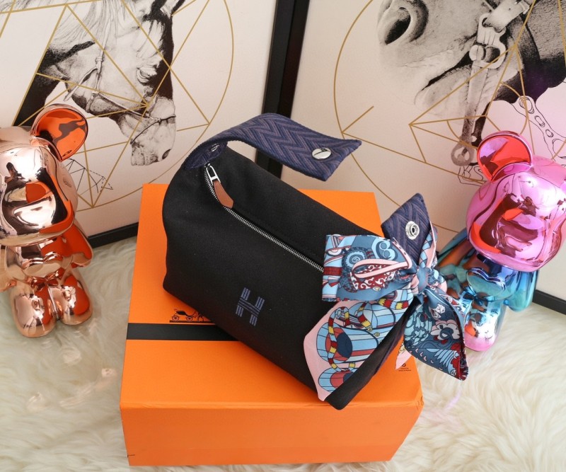 Hermes Bride A Brac Case Black Bag For Women, Women’s Handbags, Shoulder Bags 9.8in/25cm