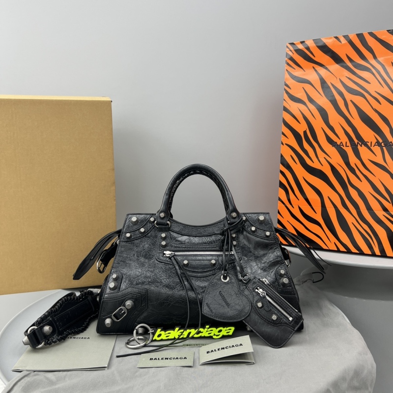 Balenciaga Neo Cagole City Handbag Black For Women‎ 15.3in/38.9cm 700451210B01000