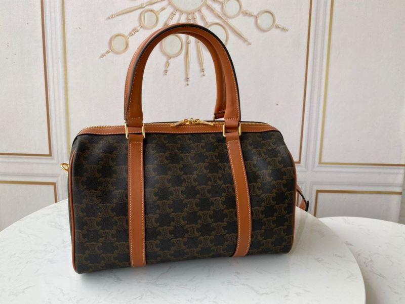 Celine Boston Bag In Triomphe Canvas Brown For Women‎ 12in/31cm 190372CAS.04LU