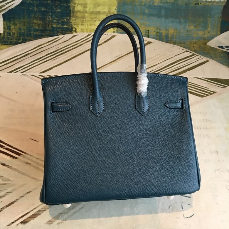 Hermes Birkin Black For Women Silver Toned Hardware 9.8in/25cm