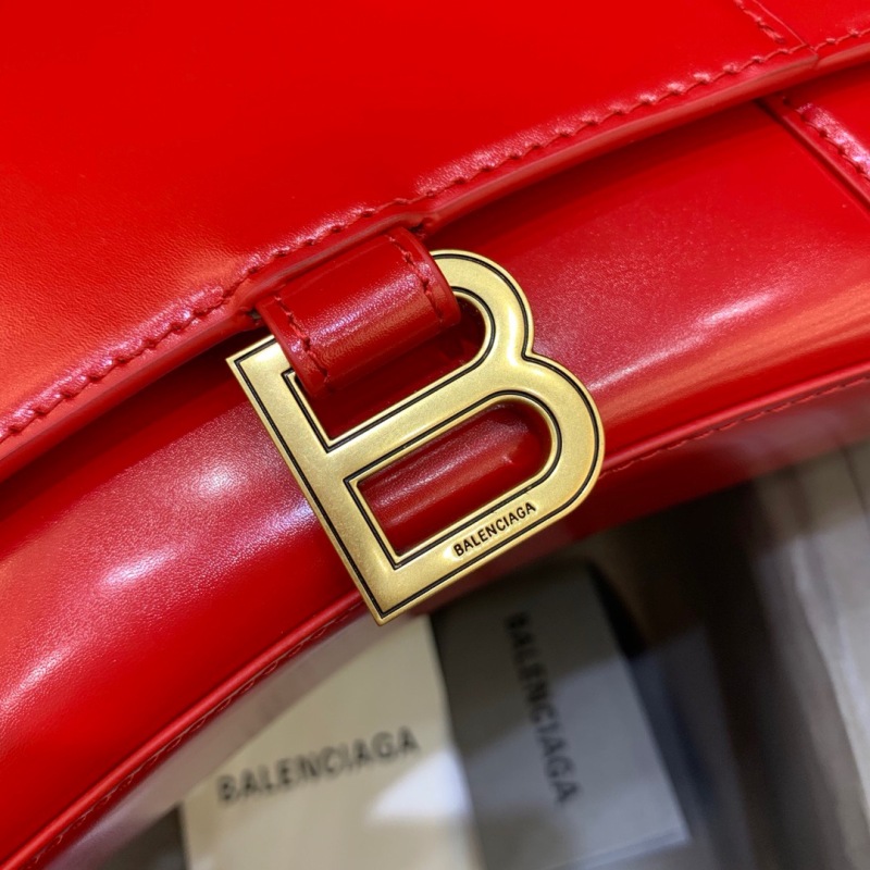 Balenciaga Hourglass Small Handbag In Bright Red, For Women, Women’s Bags 9in/23cm 5935461QJ4M6406