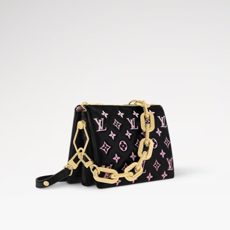Louis Vuitton Coussin BB Handbag Black/Pink For Women 8.3in/21cm M12159