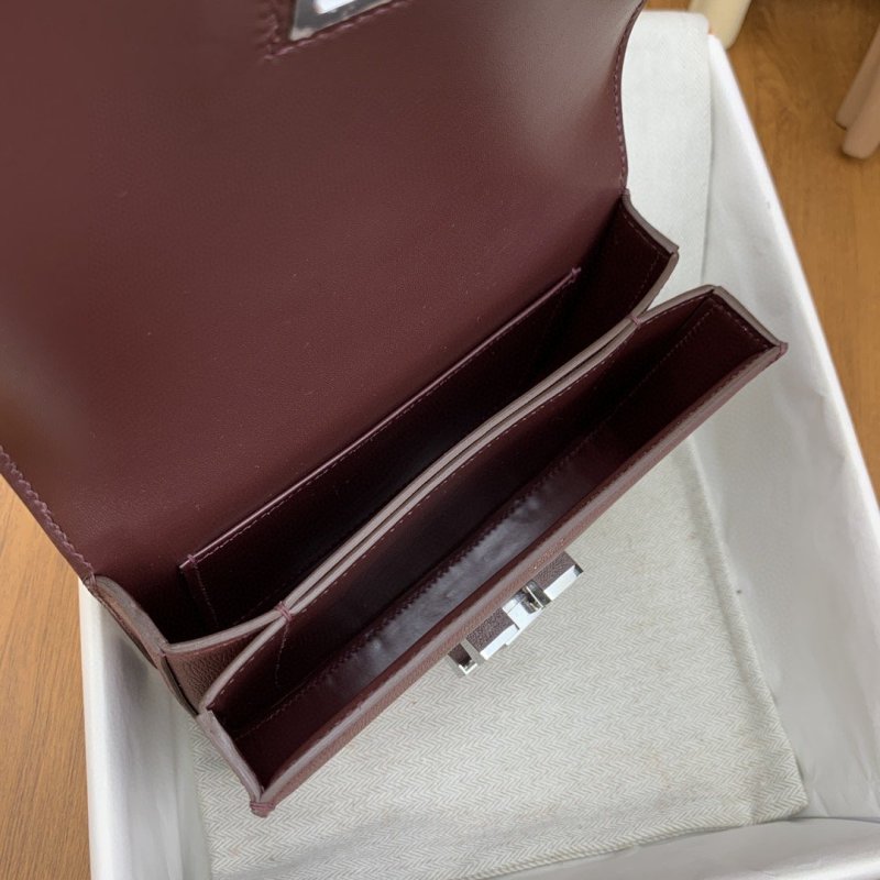 Hermes Mosaique 17 Burgundy, Silver Toned Hardware Bag For Women, Women’s Handbags, Shoulder Bags 6.7in/17cm