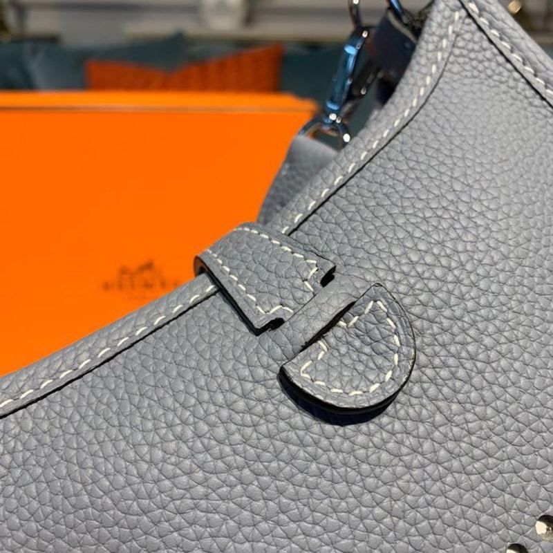 Hermes Mini Evelyne Grey For Women 7in/18cm