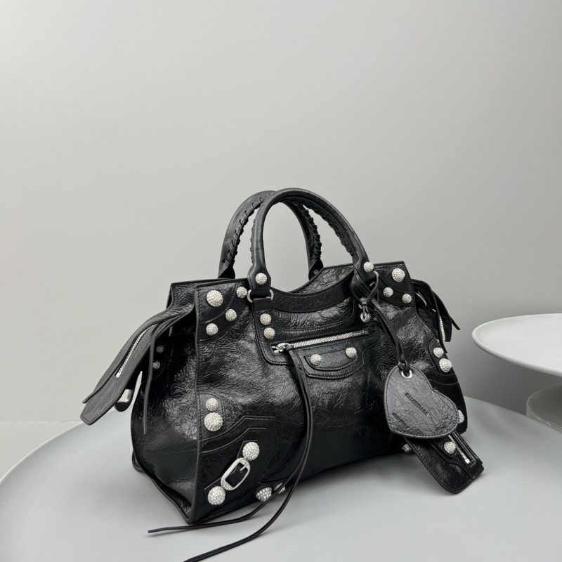 Balenciaga Neo Cagole City Handbag Black For Women‎ 15.3in/38.9cm