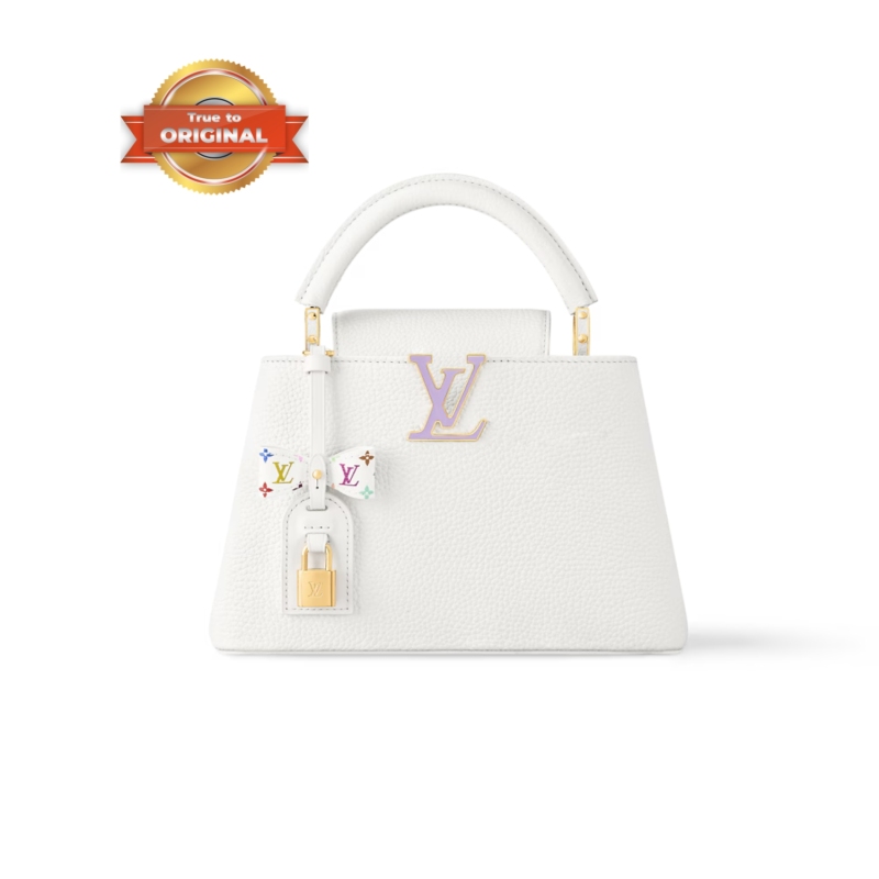 [True-to-ORIGINAL] Louis Vuitton LV x TM Capucines BB White For Women 10.6in/27cm M13253