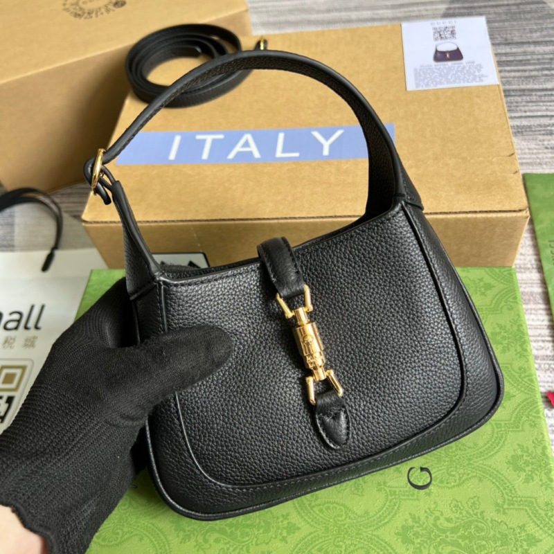Gucci Jackie 1961 Mini Shoulder Bag Black For Women, Women’s Bags 7.5in/19cm GG ‎637091 10O0G 1000