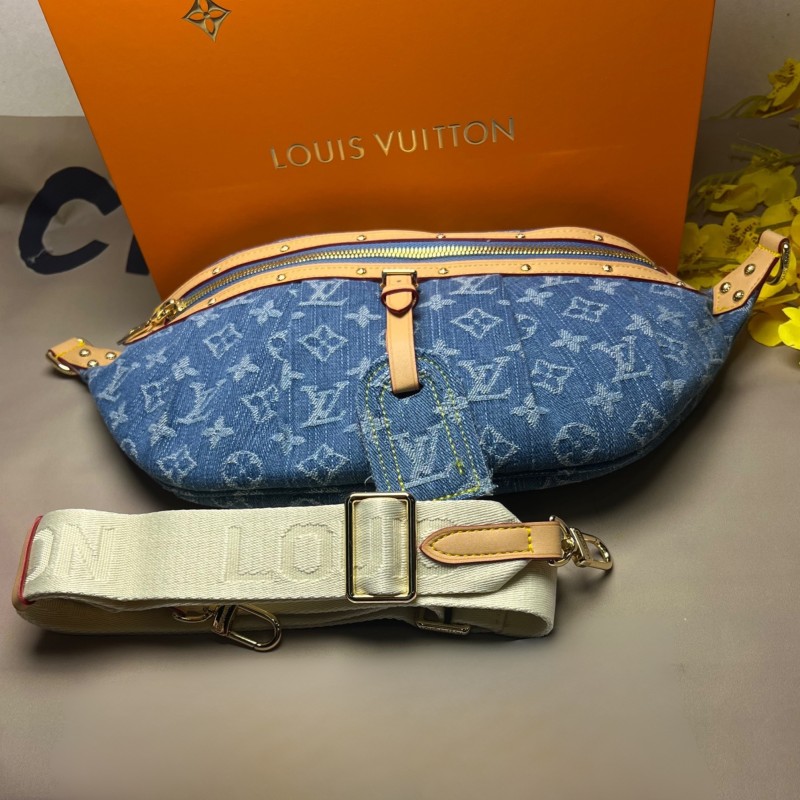 Louis Vuitton High Rise Blue Denim Bag For Women M46837 – 15 Inches / 38 Cm