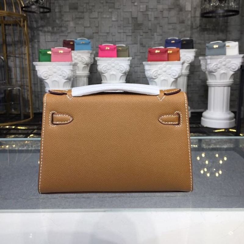 Hermes Mini Kelly KP Pochette Gold For Women 8.7in/22cm