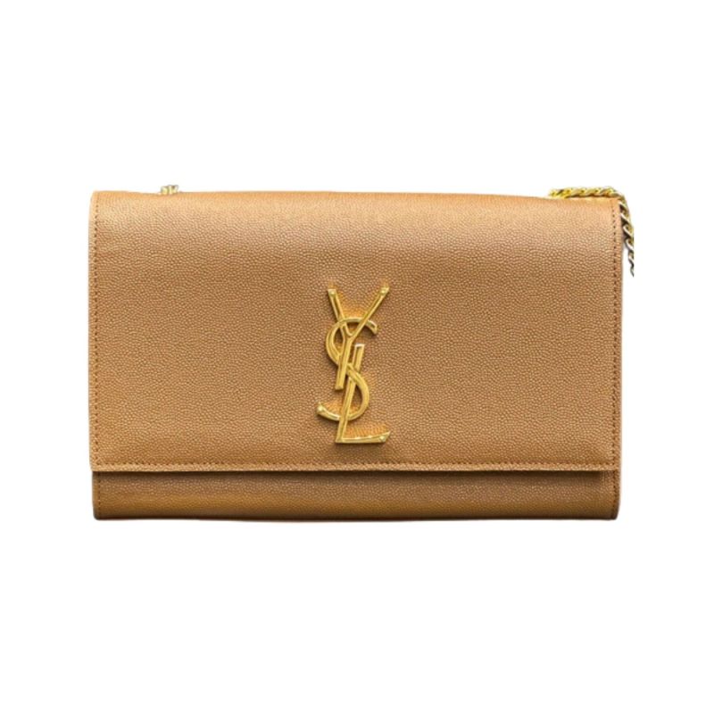 Saint Laurent Kate Chain Bag Brown For Women‎ 9.4in/24cm