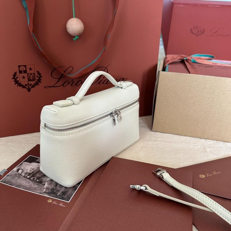 [True-to-ORIGINAL]Loro Piana Extra Pocket L19 Whisper White For Women 7.5in/19cm FAN4045 1615