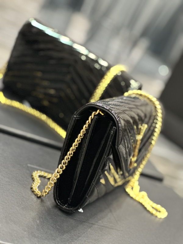 Saint Laurent Envelope Small Bag Black For Women‎ 8.5in/22.5cm