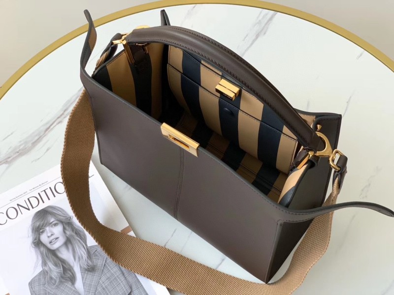 Fendi Peekaboo X-Lite Tote Medium Purple Bag For Woman 30cm/12in