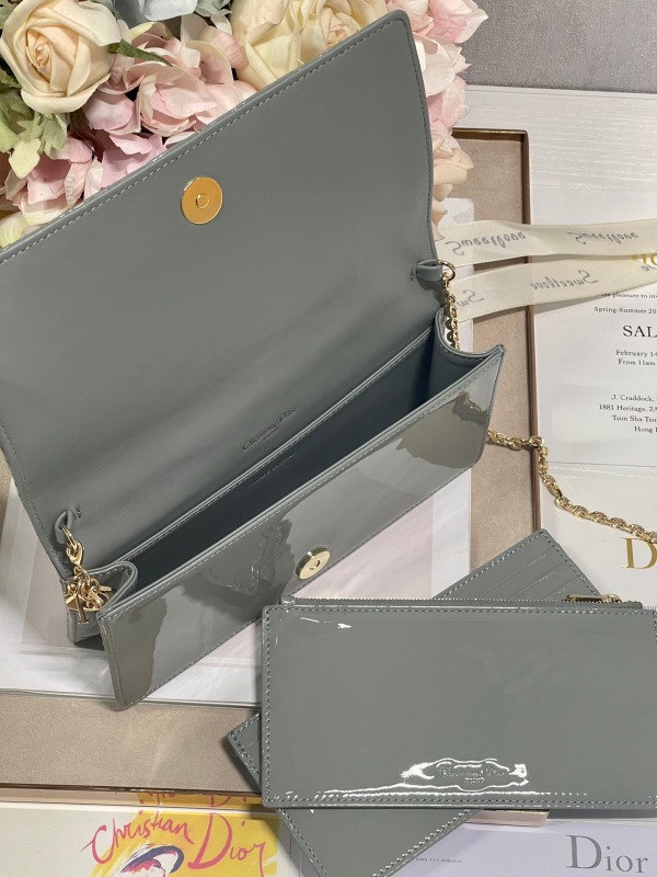 Christian Dior Lady Dior Pouch Gray, For Women, Women’s Handbags 8.5in/21.5cm CD S0204OVRB_M41G