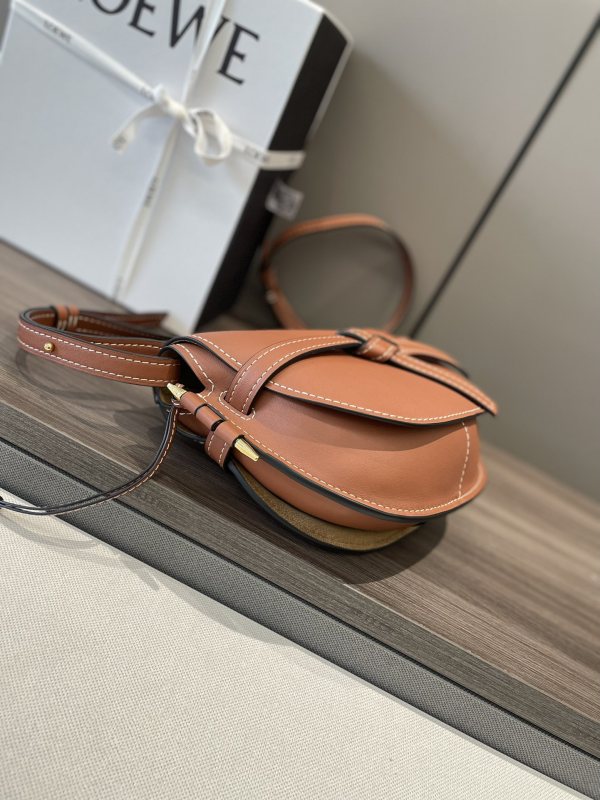 Loewe Mini Gate Dual Bag Brown For Women 8.3in / 21cm