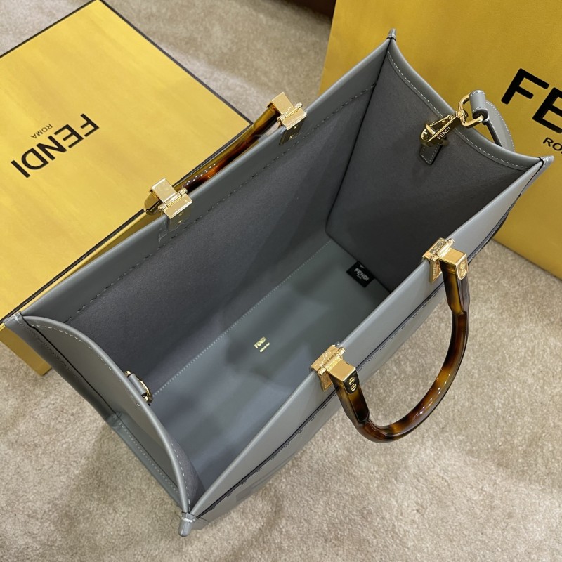 Fendi Tote Bag Grey For Women, Wonmen’s Bags 13.8in/35cm FF 8BH386ABVLF1BZC